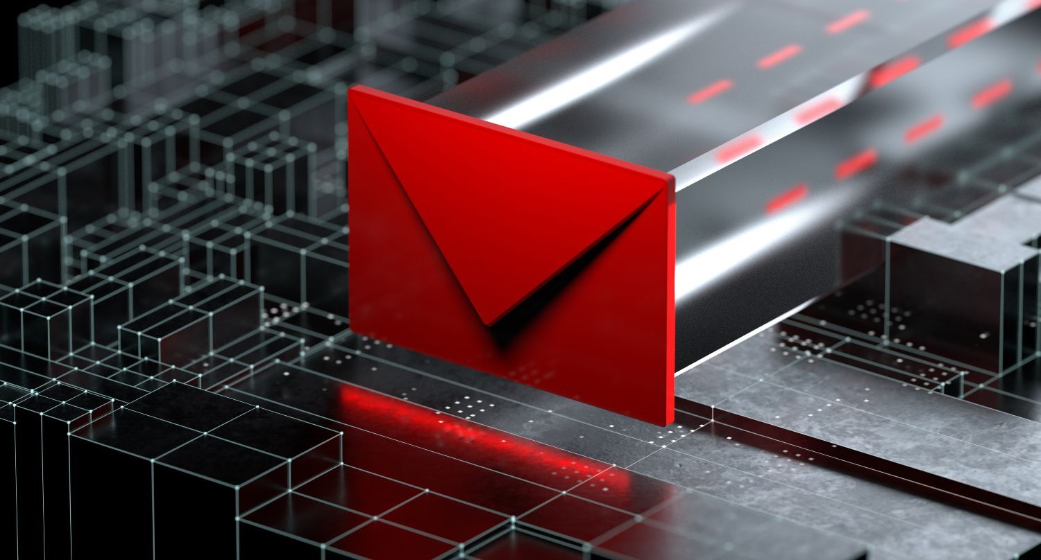 red envelope representing email phishing